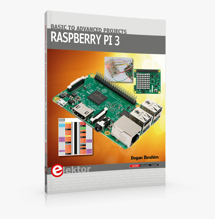 Raspberry Pi 3 Basic To Advanced Projects - Raspberry Elektor, HD Png Download, Free Download