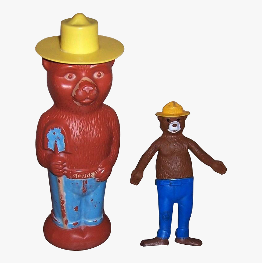 1967 Smokey Bear Bendy And 1960"s Smokey Bear Soaky - Figurine, HD Png Download, Free Download