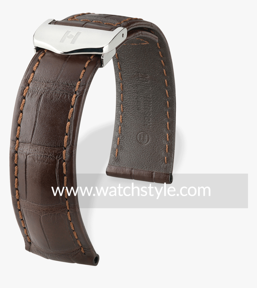 Hirsch Speed Dark Brown Matt - Bracelet Alligator Longines 19, HD Png ...