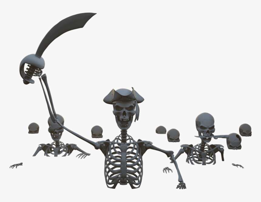 Pirate Skeleton Attack By Www - Skeleton, HD Png Download, Free Download