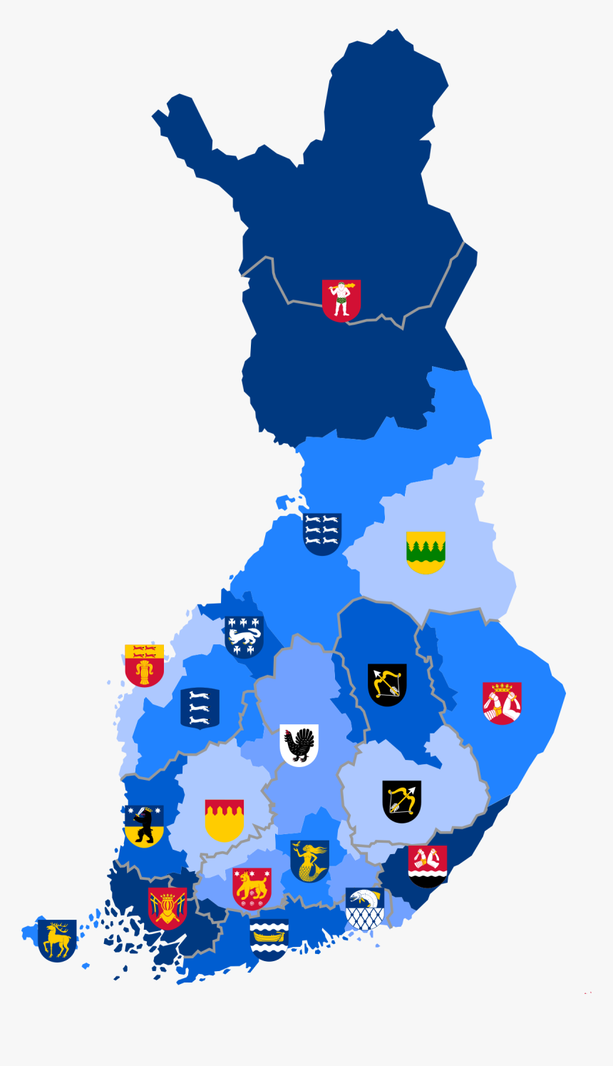 Transparent Region Clipart - Regions Of Finland, HD Png Download, Free Download