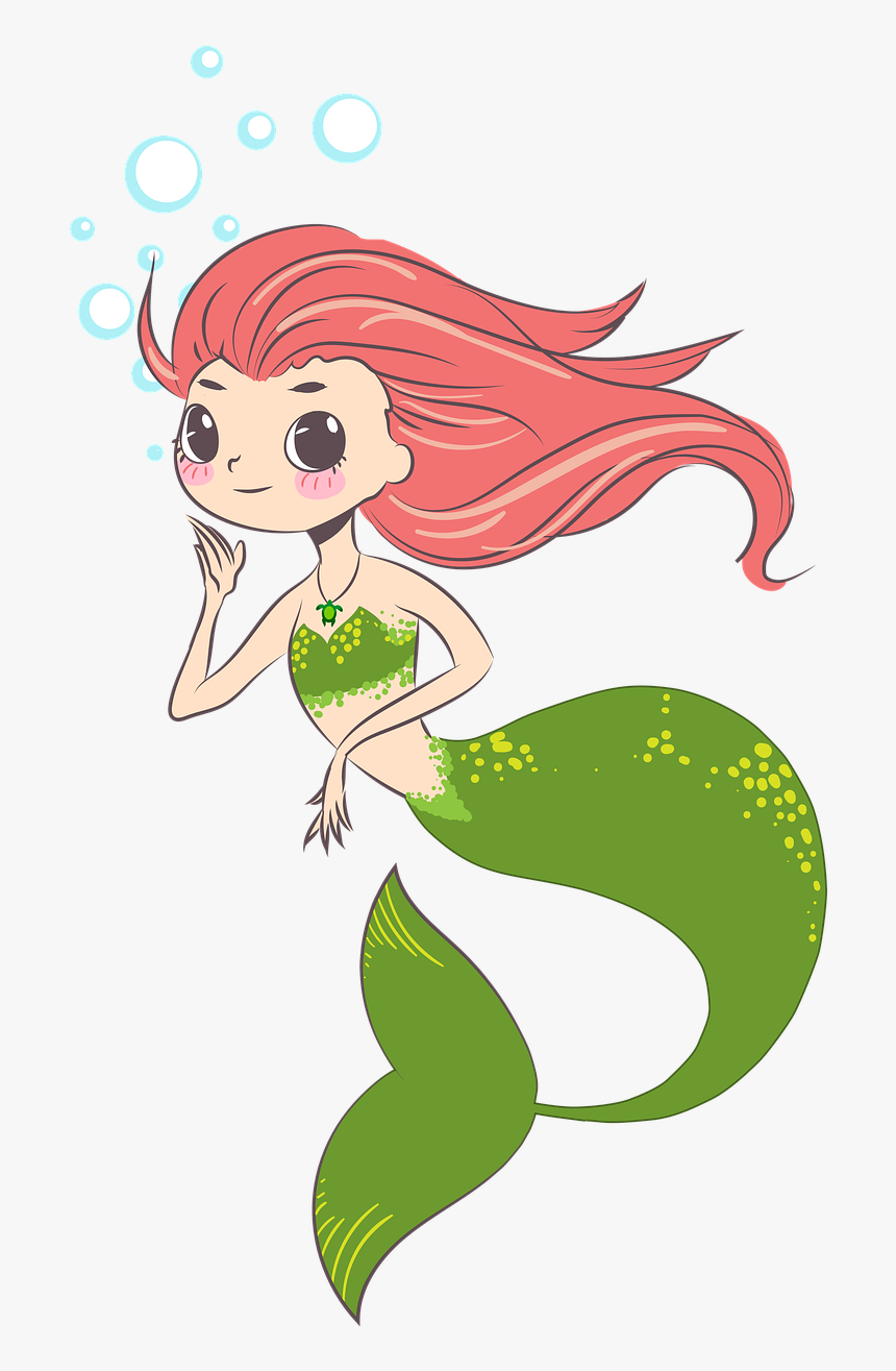 Mermaid, Shell, Beach, Clam, Seashell, Sea, Ocean, - ภาพ นาง เงือก การ์ตูน, HD Png Download, Free Download