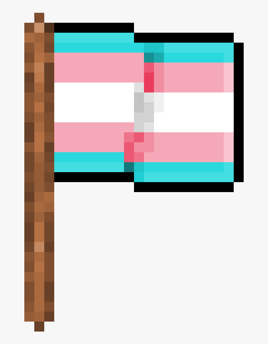 A Pixel Art Trans Flag I Made - Trans Flag Pixel Art, HD Png Download, Free Download