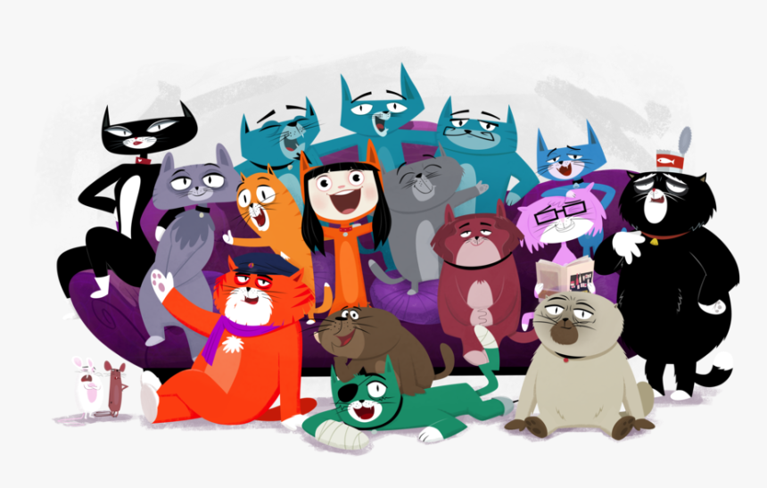 Group Photo Final - Cartoon Kitty Is Not A Cat, HD Png Download, Free Download