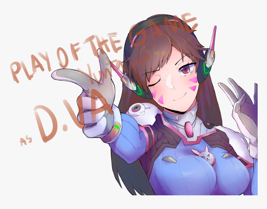 Play Of T Overwatch Vertebrate Cartoon Purple Fictional - Overwatch Transparent D Va Png, Png Download, Free Download