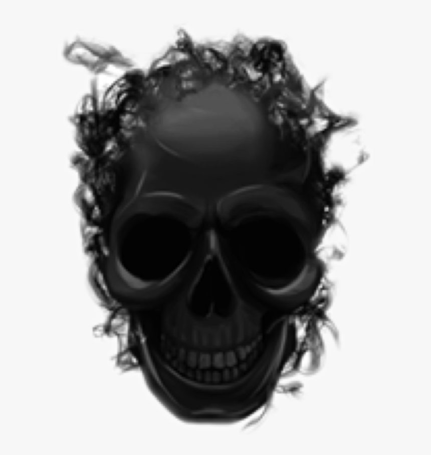 #smoke #skull #blacknwhite #sticker #mask #skeleton - Transparent Skull Of Smoke, HD Png Download, Free Download