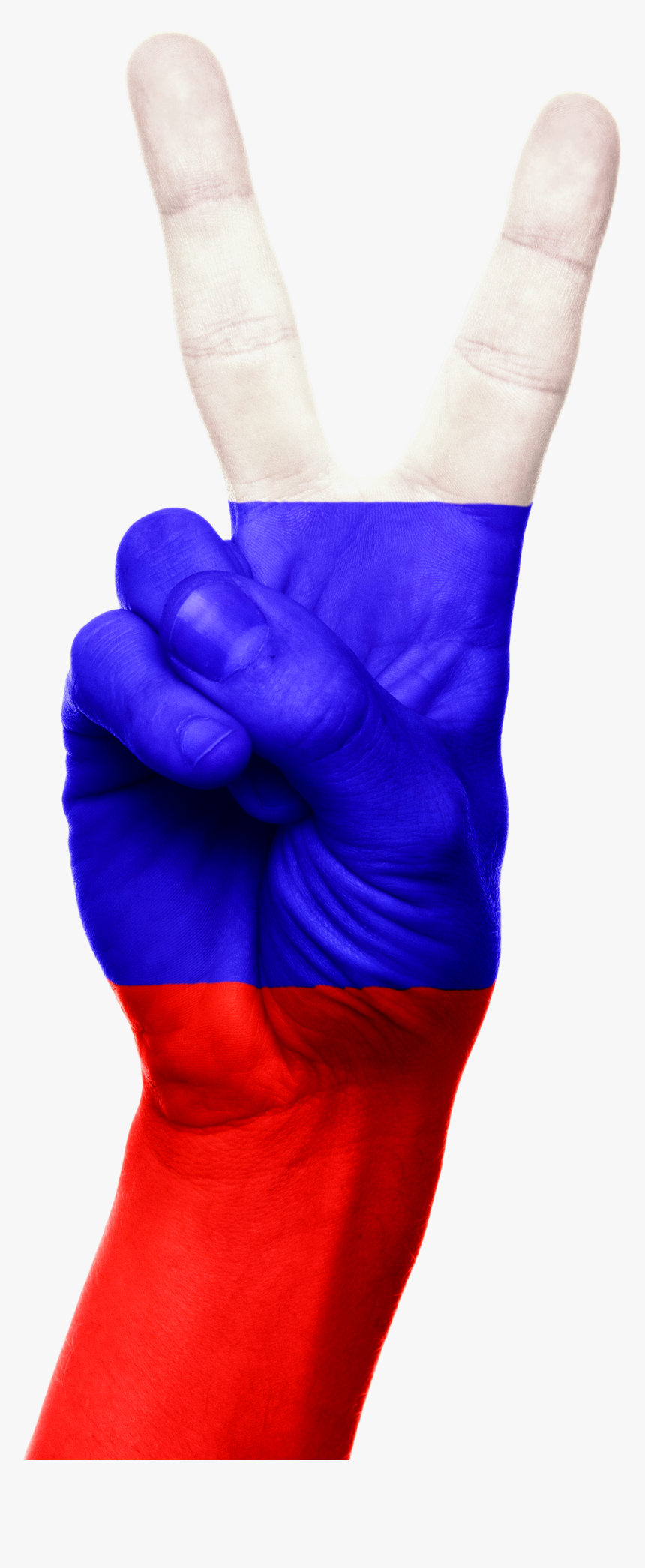 Russia Flag Hand, HD Png Download, Free Download