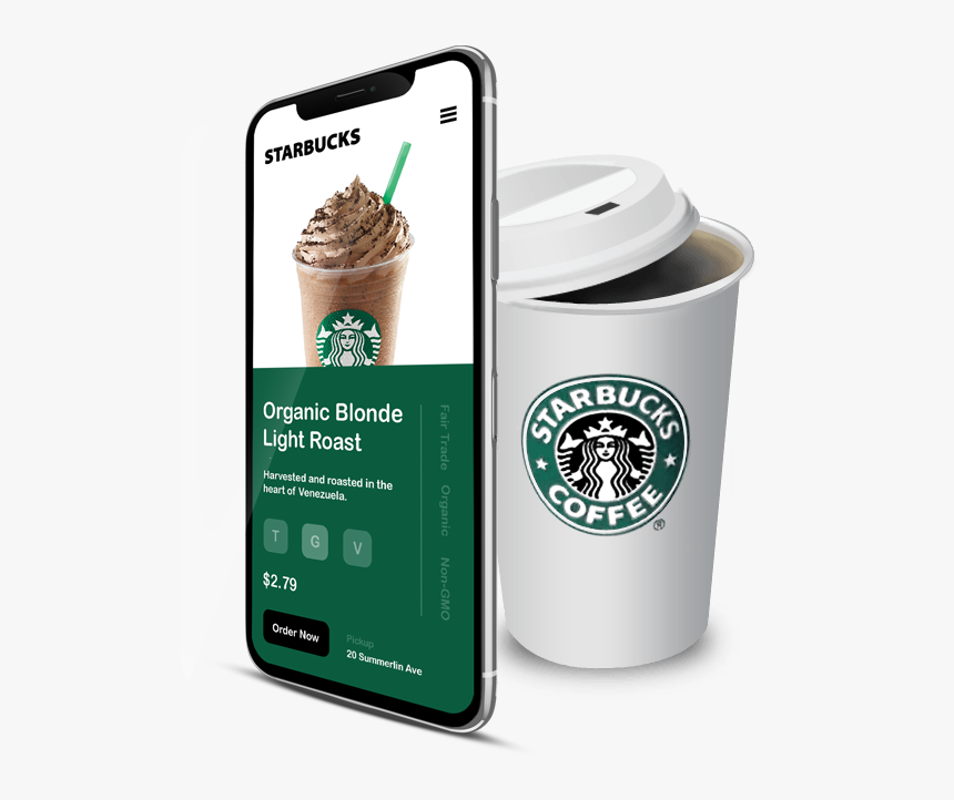 Download Starbucks Ui Mockup, HD Png Download - kindpng