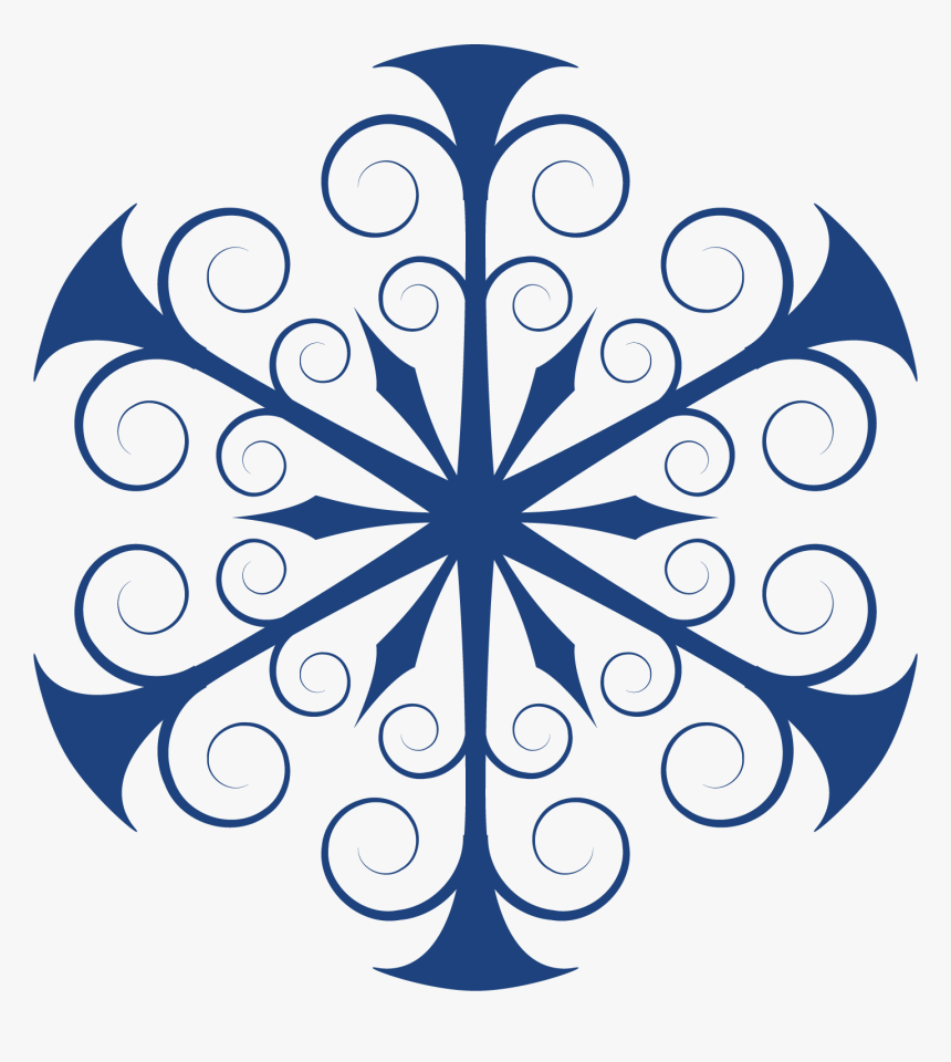 Blue Snowflake Png, Transparent Png, Free Download