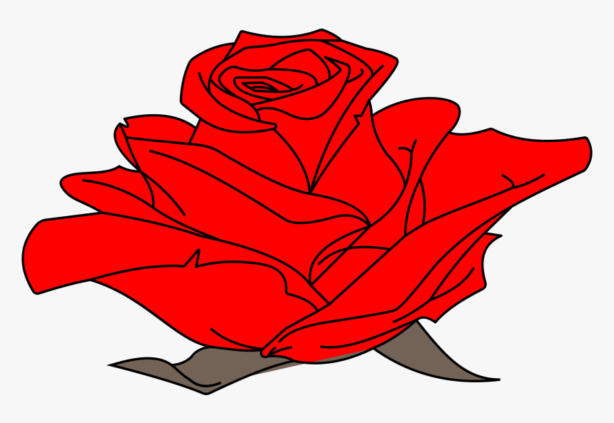 Colored Rose Line Art Clip Arts, HD Png Download - kindpng