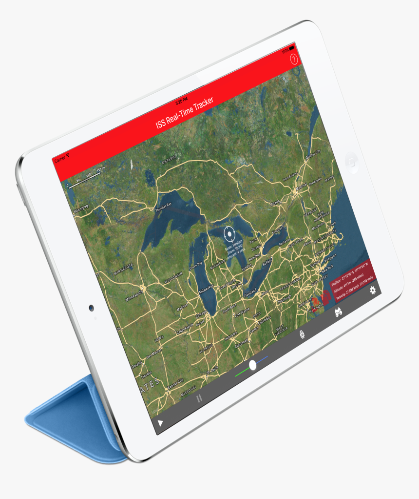 Iss Real-time Tracker On The Ipad Mini , Png Download, Transparent Png, Free Download