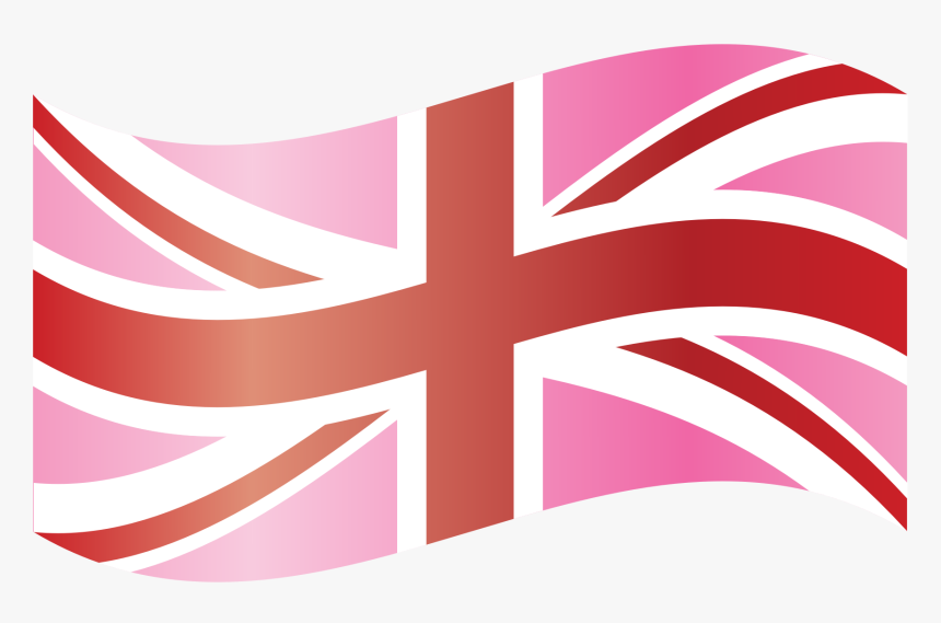 Waving Pink Union Flag Clip Arts, HD Png Download, Free Download