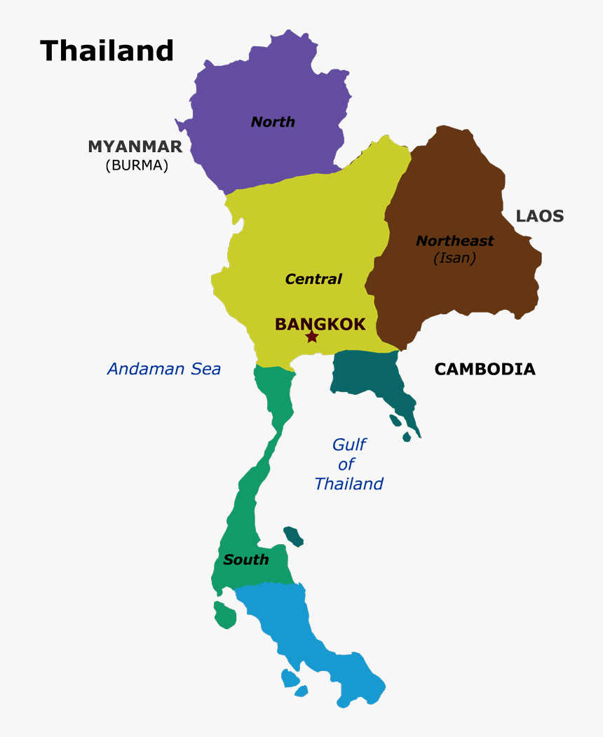 307 3070417 Thailand Map By Provinces Hd Png Download 