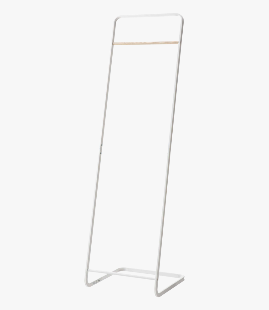 Yamazaki"s White Steel Clothes Rack With Wooden Bar, HD Png Download, Free Download