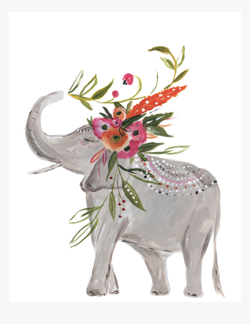 Boho Elephant [art Print]"
 Class="lazyload Lazyload, HD Png Download, Free Download