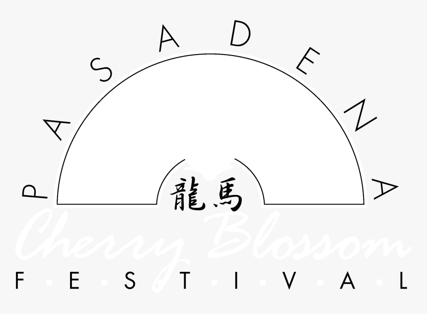 Pasadena Cherry Blossom Festival Logo Black And White, HD Png Download, Free Download