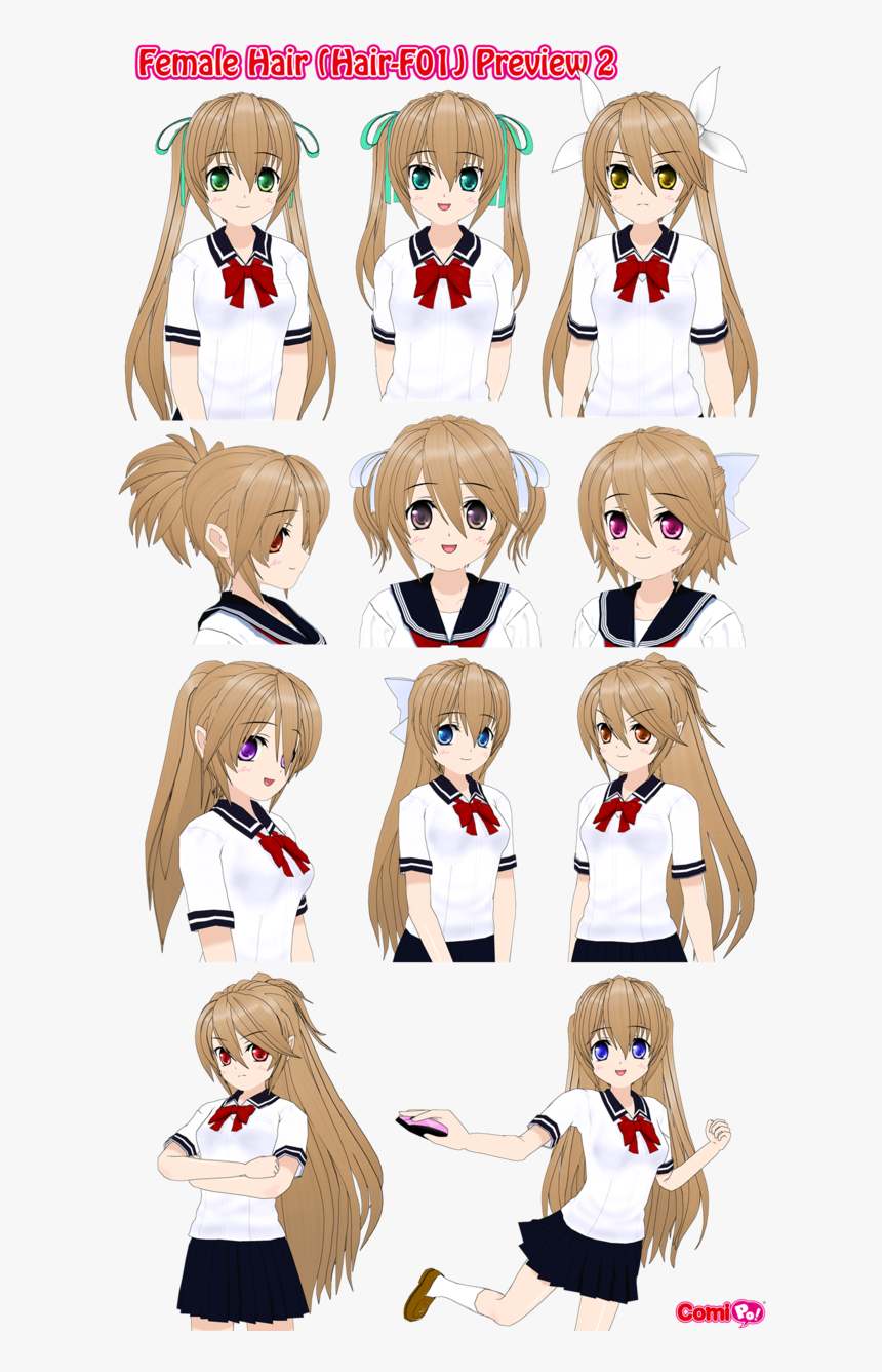 Anime Pigtail Hairstyles For Girls Photo Hd Png Download Kindpng