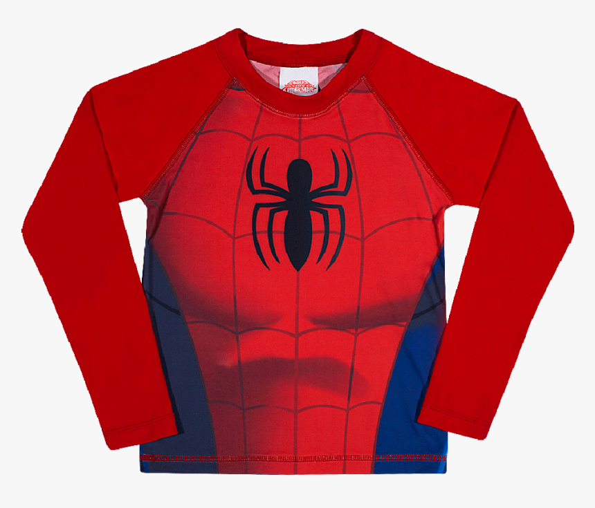 Camiseta Manga Longa Com Proteção Uv Homem Aranha Manga, HD Png Download, Free Download