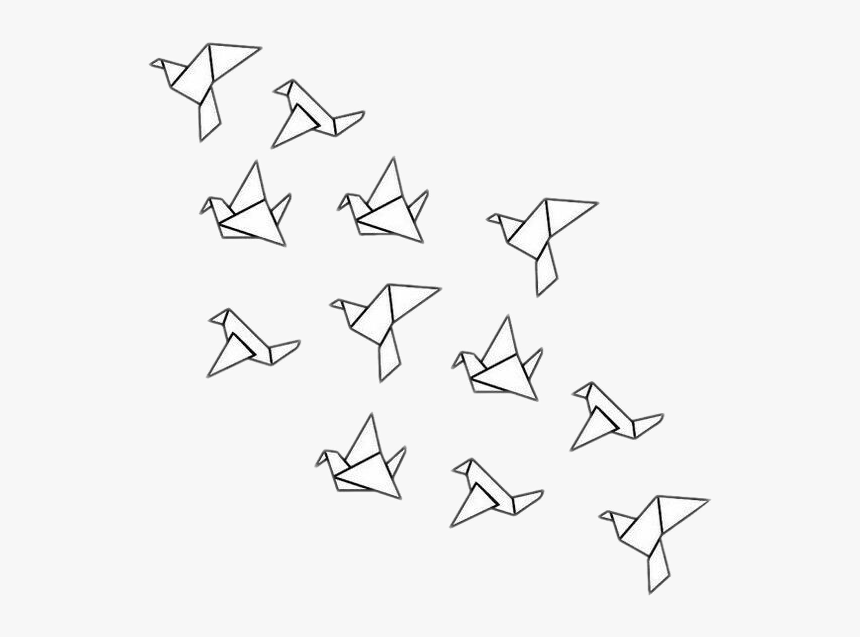 #origami #birds #flying #paper, HD Png Download, Free Download