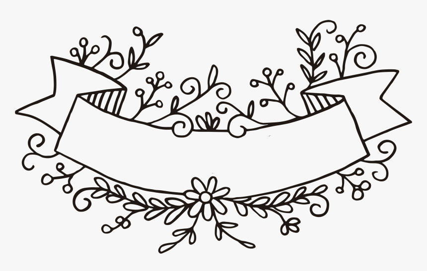 Floral Banner Png, Transparent Png, Free Download