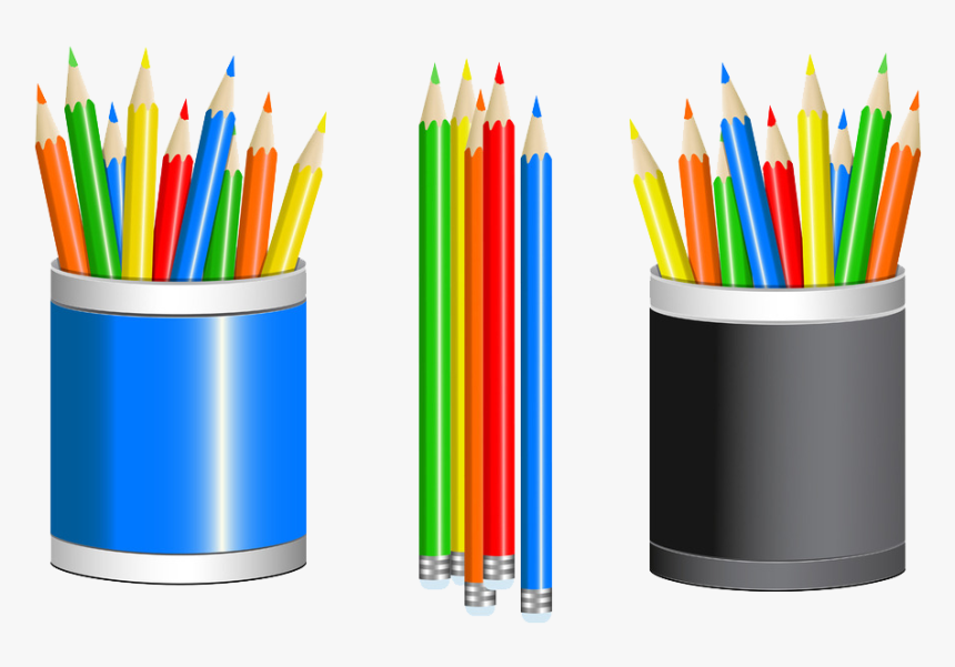 Colored Pencil Cup Drawing Clip Art, HD Png Download, Free Download