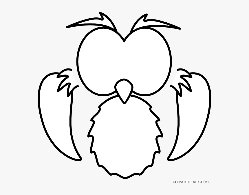 Owl Outline Animal Free Black White Clipart Images, HD Png Download, Free Download