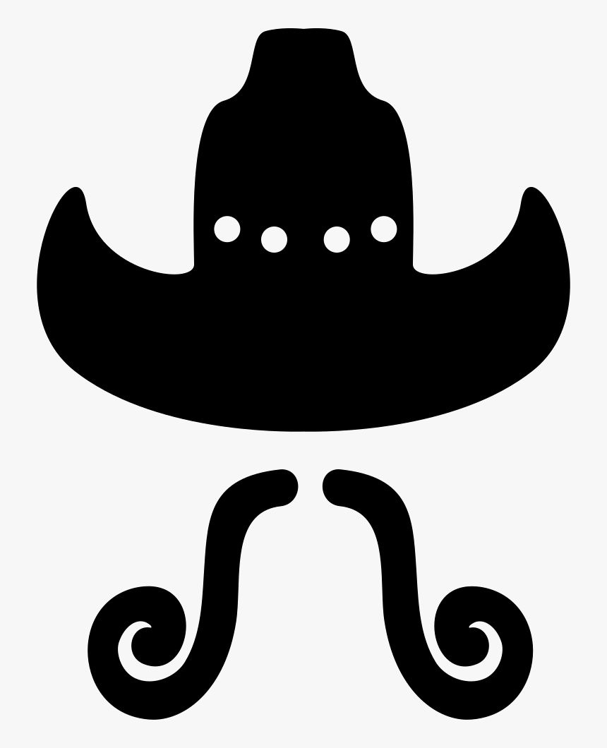 Cowboy Hat With Moustache - Sombreros Vaqueros Icon Png, Transparent Png, Free Download