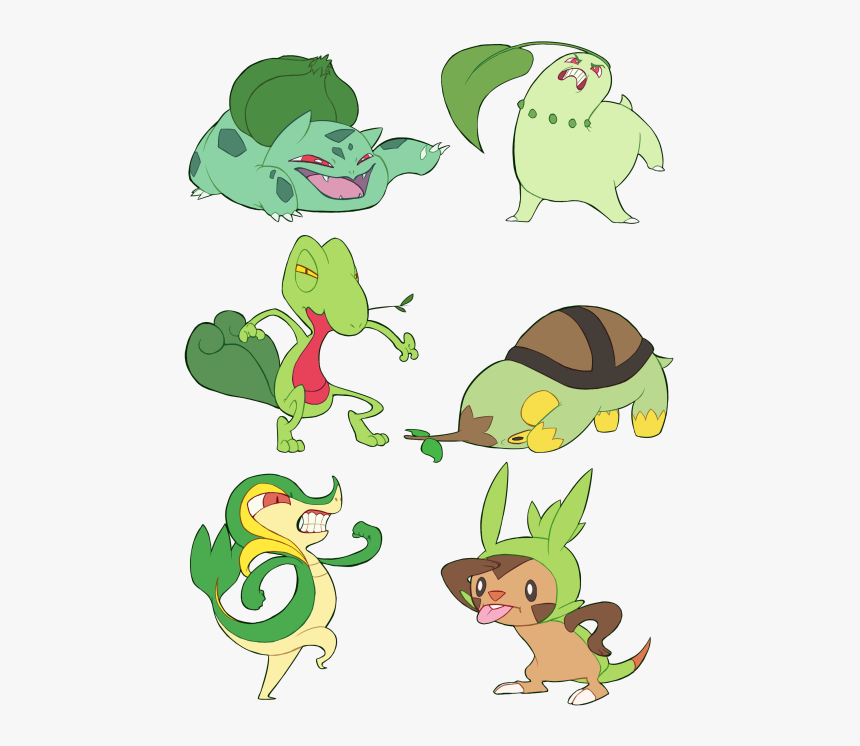 Bulbasaur Chikorita Treecko Turtwig Snivy, HD Png Download, Free Download