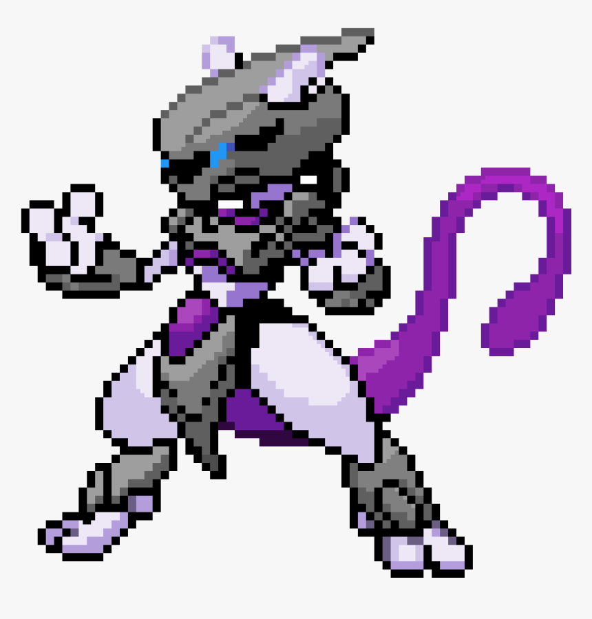 Mewtwo Pokemon Pixel Art Simple Template For Drawing - vrogue.co
