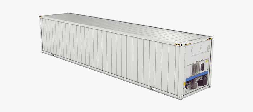 12m= 40′ Reefer Container - White Shipping Container Png, Transparent Png, Free Download