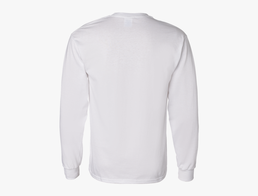 Gildan Long Sleeve Shirt White Back, HD Png Download - kindpng