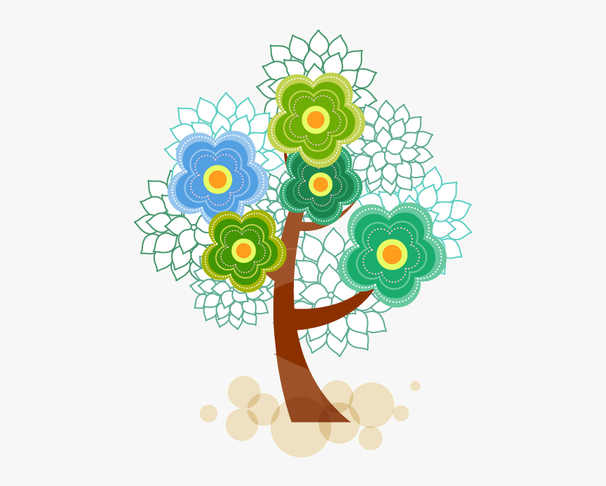 Colorful Vector Tree - Portable Network Graphics, HD Png Download, Free Download