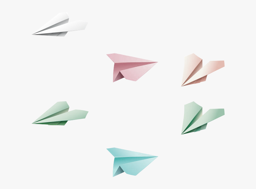 Airplane Clip Colorful - Painted Paper Airplane, HD Png Download, Free Download