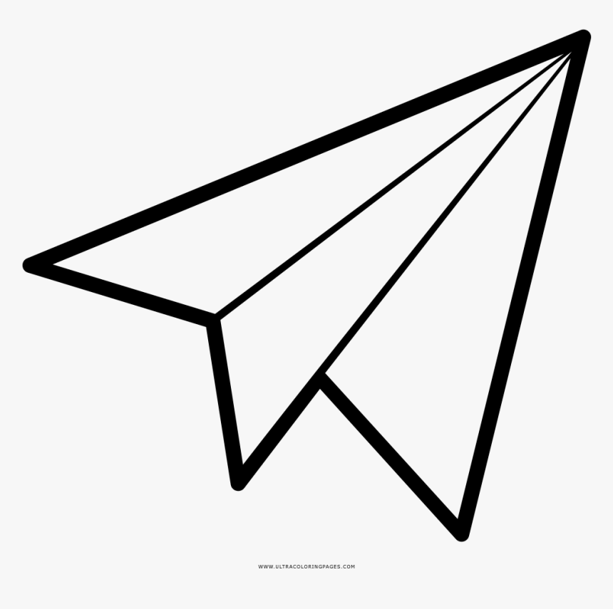 Paper Airplane Coloring Page - Paper Plane, HD Png Download, Free Download