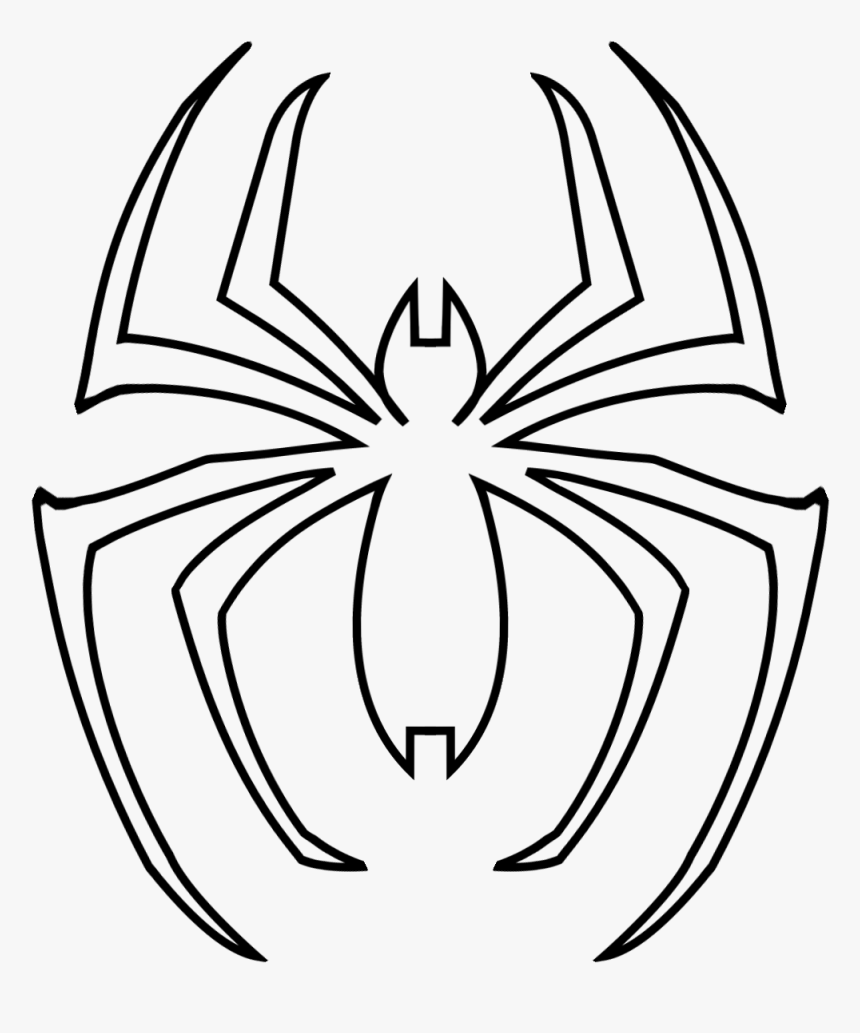 Download Spiderman Logo Coloring Pages, HD Png Download - kindpng