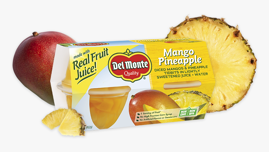 Mango Pineapple, Fruit Cup® Snacks - Del Monte Crushed Pineapple In 100% Juice, HD Png Download, Free Download