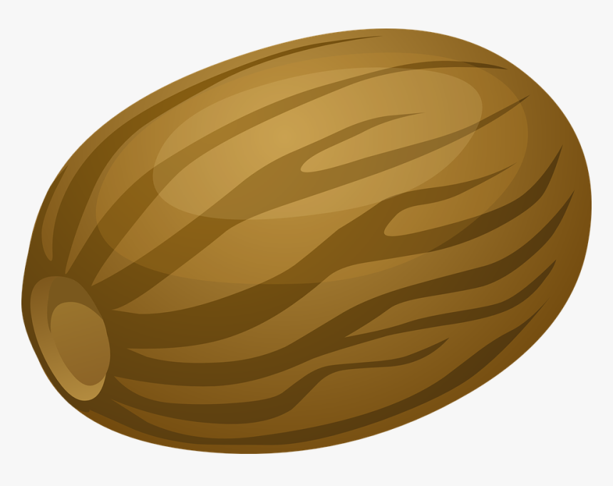 Nutmeg, Nut, Shell, Brown, Food, Snack, Healthy - Nutmeg Vector Png, Transparent Png, Free Download