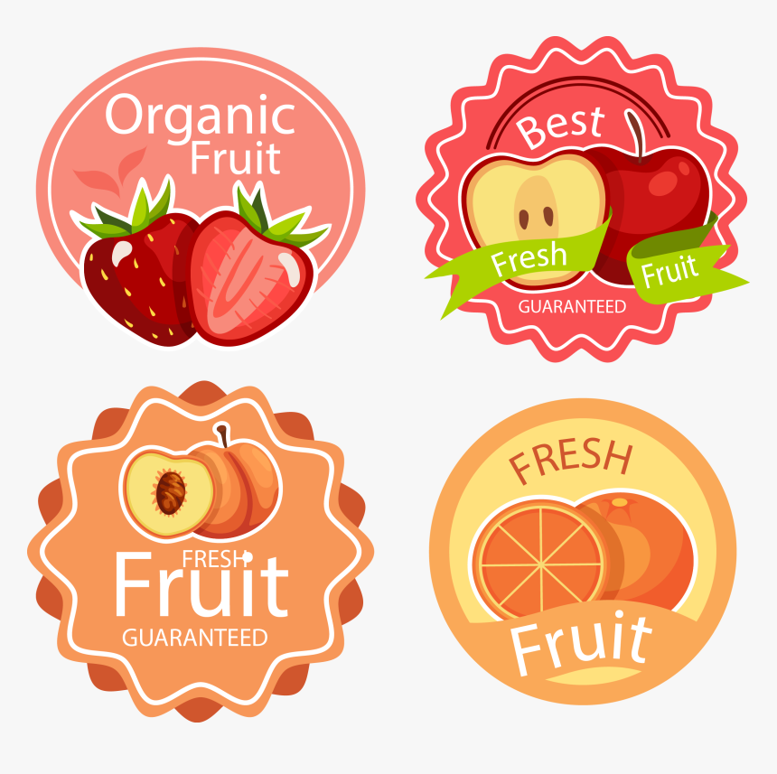 Label Fruit Sticker Strawberry - Fruit Sticker Png, Transparent Png, Free Download