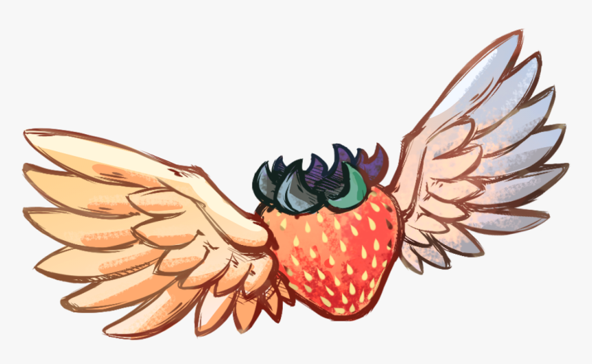 Celeste Strawberry With Wings - Celeste Strawberry, HD Png Download, Free Download