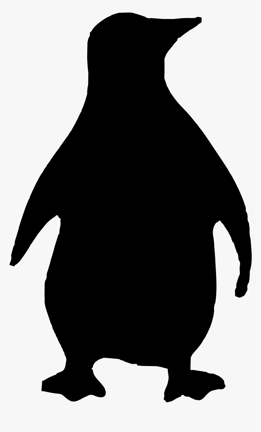 Penguin Silhouette Bird Clip Art - Black Penguin Clip Art, HD Png Download, Free Download