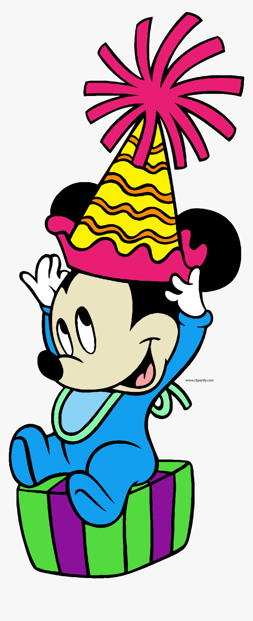 Baby Mickey Party Hat Suprise Clipart Png, Transparent Png, Free Download