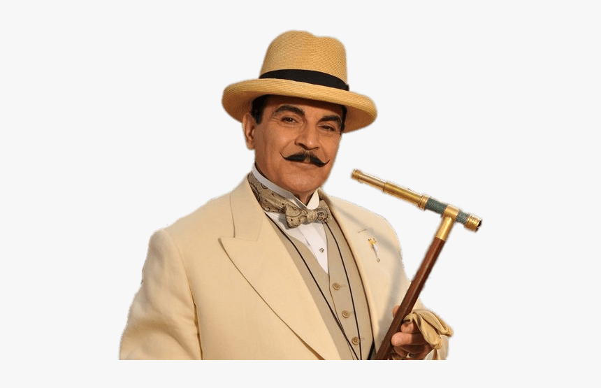 Hercule Poirot David Suchet With Looking Glass, HD Png Download, Free Download