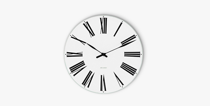 Roman Wall Clock Oe16 Cm Black White Arne Jacobsen, HD Png Download, Free Download