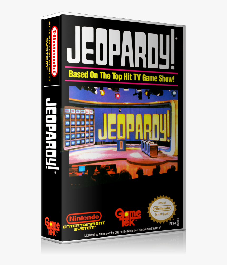 Nes Jeopardy Retail Game Cover To Fit A Ugc Style Replacement, HD Png Download, Free Download