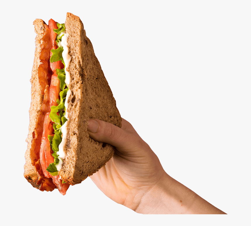 A Hand Holding A Sandwich, HD Png Download, Free Download