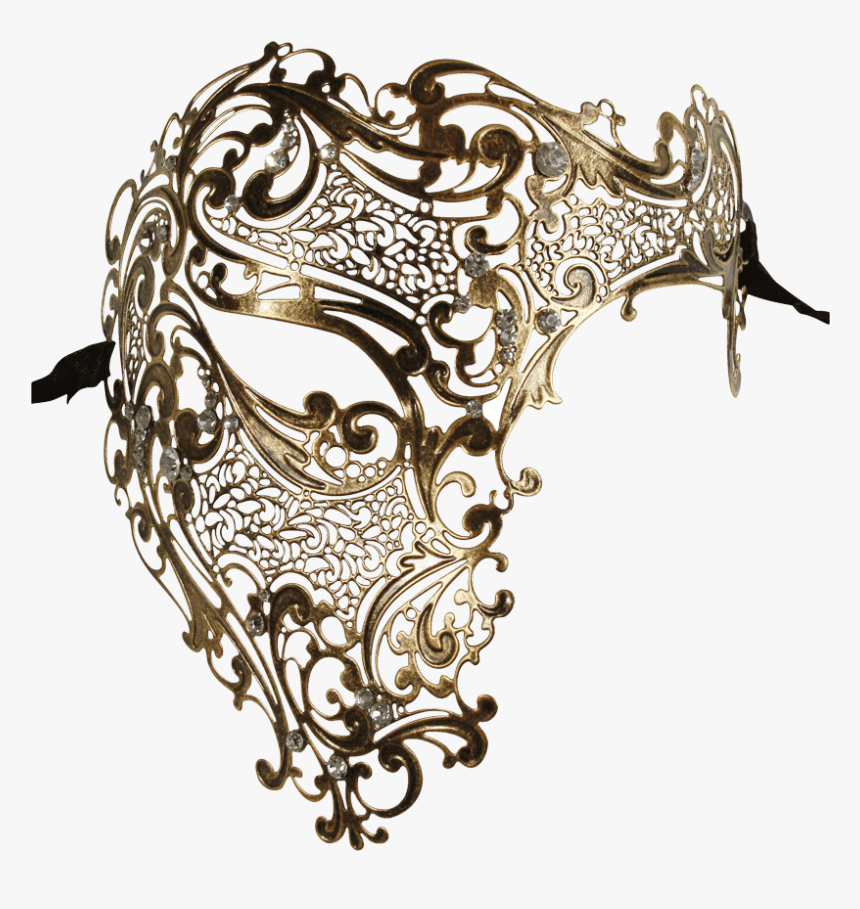 Vintage Gold Venetian Phantom Mask, HD Png Download, Free Download