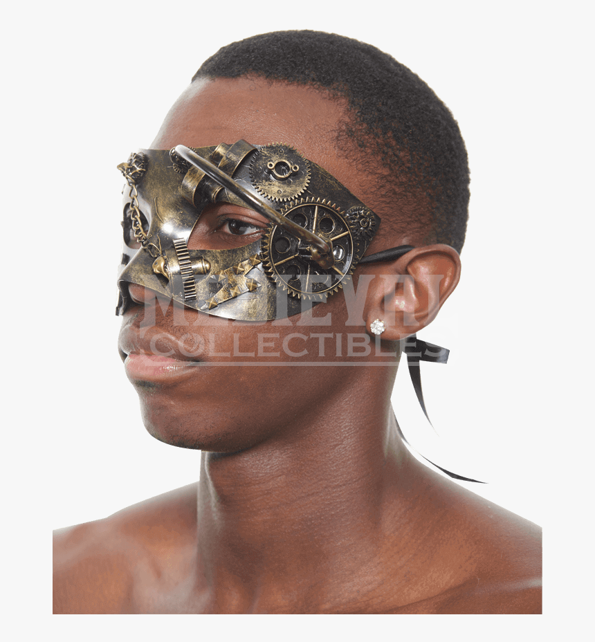 Gold Steampunk Masquerade Mask, HD Png Download, Free Download