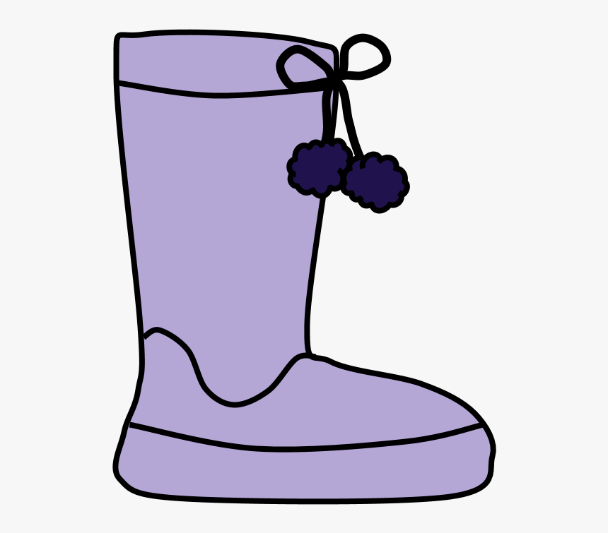 Boots, Pom-poms, Snow, Rain, Lavender, Purple, HD Png Download, Free Download