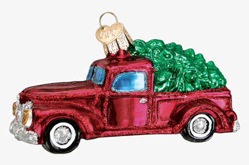 Old Truck With Tree Ornament By Old World Christmas, HD Png Download, Free Download