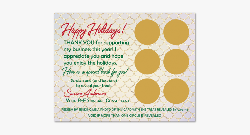 Gold & White Scallop Scratcher Gift, HD Png Download, Free Download